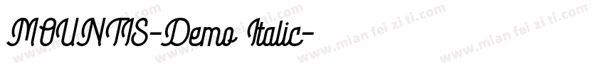 MOUNTIS-Demo Italic字体转换